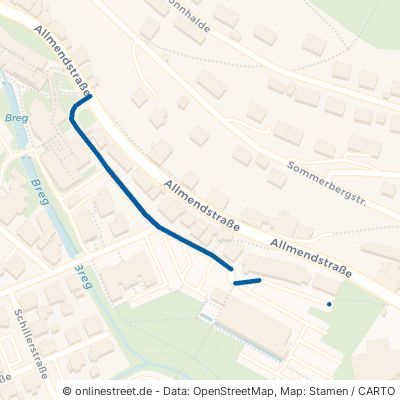 Unterallmendstraße Furtwangen im Schwarzwald Stadtgebiet 