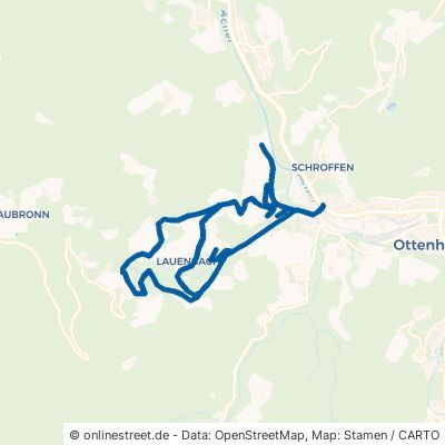 Lauenbach 77883 Ottenhöfen im Schwarzwald Ortsgebiet 