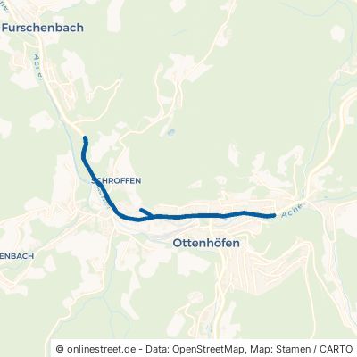 Ruhesteinstraße Ottenhöfen im Schwarzwald Ortsgebiet 