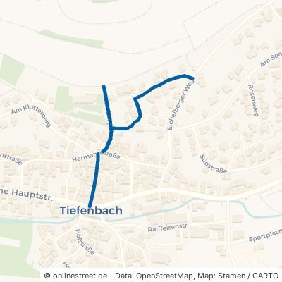 Weinbergstraße Östringen Tiefenbach 