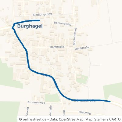 Römerstraße Bachhagel Burghagel 