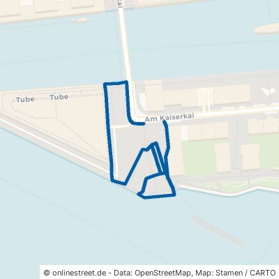 Platz der Deutschen Einheit Hamburg HafenCity Am Sandtorkai / Dalmannkai