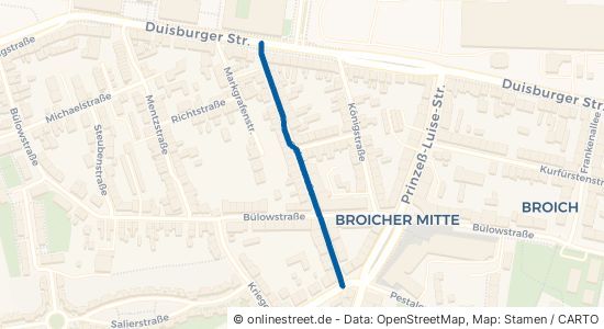 Reichstraße Mülheim an der Ruhr Broich 