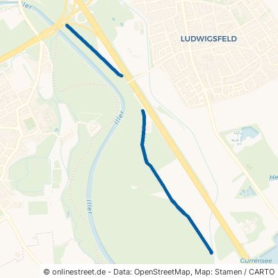Hochwasserdeich Neu-Ulm Ludwigsfeld 