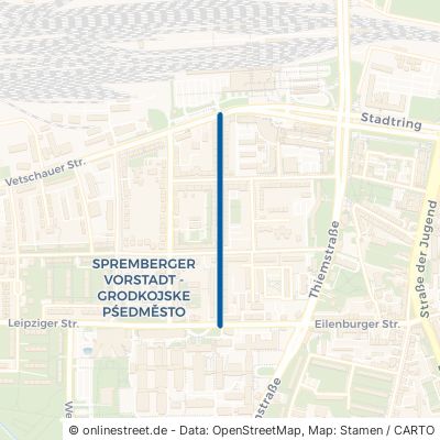 Räschener Straße Cottbus Spremberger Vorstadt 