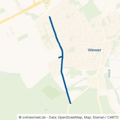 Delbrücker Weg Paderborn Wewer 