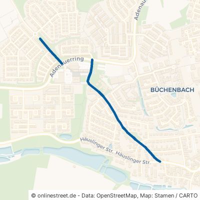 Mönaustraße Erlangen Büchenbach 