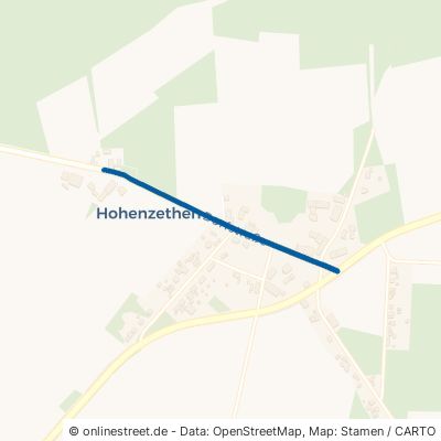 Dorfstraße Stoetze Hohenzethen 