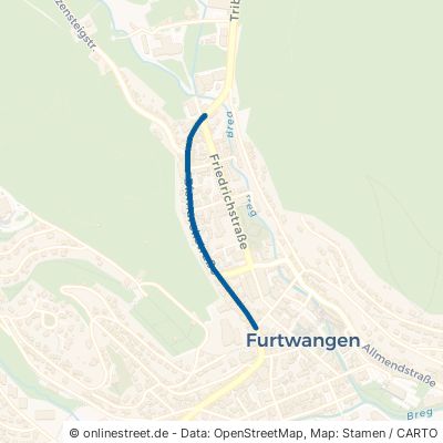 Bismarckstraße Furtwangen im Schwarzwald Stadtgebiet 