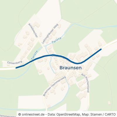 Bilsteiner Straße Bad Arolsen Braunsen 