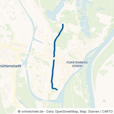 Eisenbahnstraße Eisenhüttenstadt Fürstenberg 