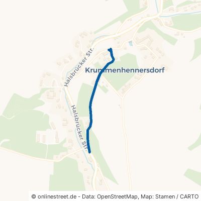 Straße zum Erbgericht Halsbrücke Krummenhennersdorf 