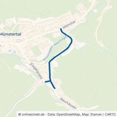 Gufenbachweg Münstertal Untermünstertal 