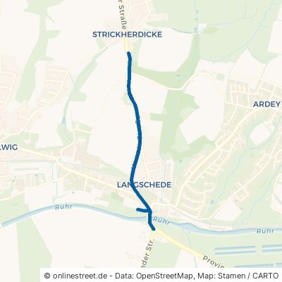 Unnaer Straße Fröndenberg Strickherdicke Langschede