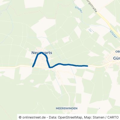 Thüringer Straße Tann Neuswarts 