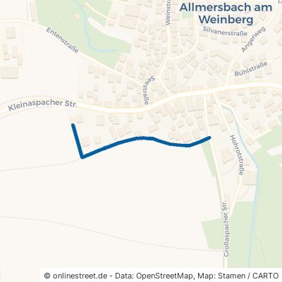 Schwarzackerstraße Aspach Allmersbach am Weinberg 