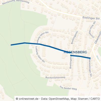 Wilhelm-Nagel-Straße Esslingen am Neckar Hegensberg 