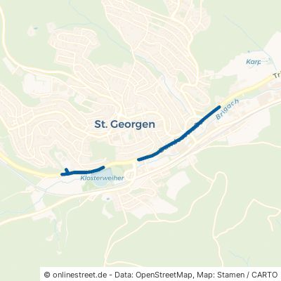 Bundesstr. Sankt Georgen im Schwarzwald Stadtgebiet 