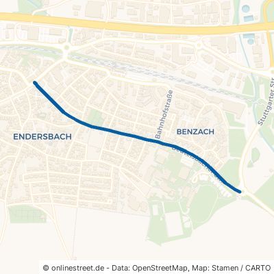 Beutelsbacher Straße Weinstadt Endersbach 