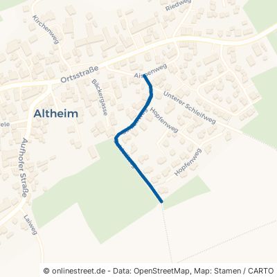 Schleifweg Schemmerhofen Altheim 