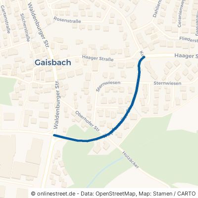 Kupferzeller Straße Künzelsau Gaisbach 