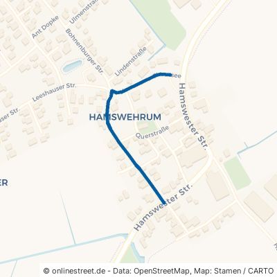 Kommune-Chaussee Krummhörn Hamswehrum 