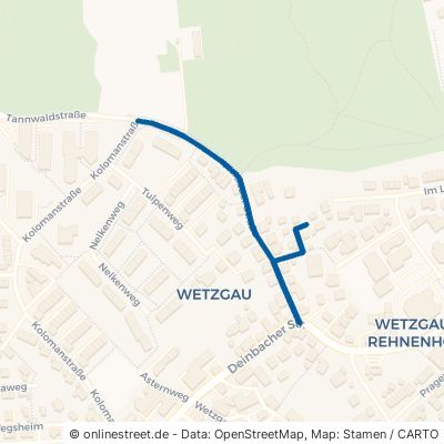 Waldauer Straße Schwäbisch Gmünd Rehnenhof/Wetzgau 