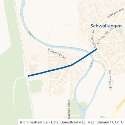 Bahnhofstraße Schwallungen 