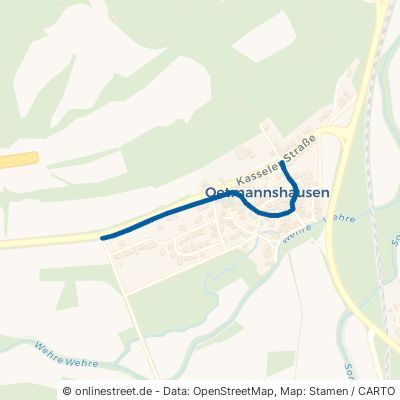 Dorfstraße Wehretal Oetmannshausen 