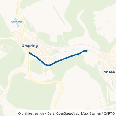 Lonseer Straße Lonsee Urspring 