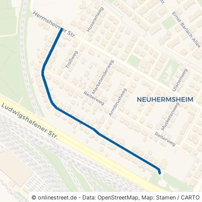 Landsknechtweg Mannheim Neuhermsheim 