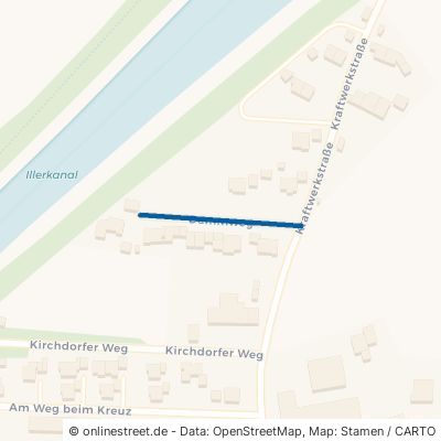 Dammweg Kirchdorf an der Iller Unteropfingen 