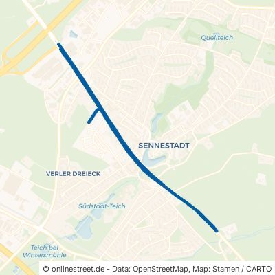Paderborner Straße Bielefeld Sennestadt 