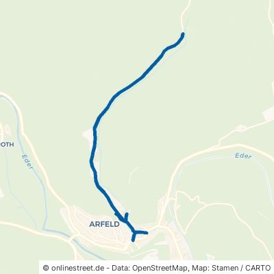 Arfetalstraße Bad Berleburg Arfeld 