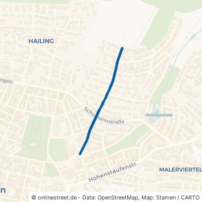 Hailingstraße Göppingen Stadtgebiet 