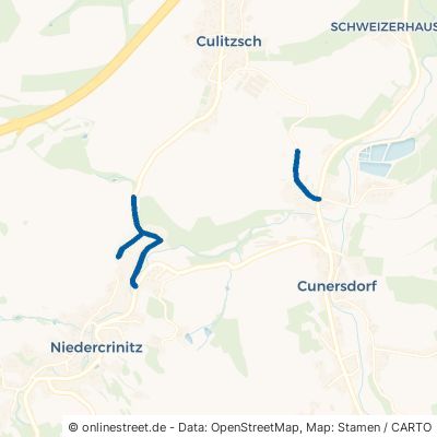 Culitzscher Straße Hirschfeld Niedercrinitz 