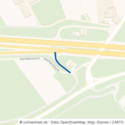 Notauffahrt Wolfartsweier Richtung Osten Karlsruhe Wolfartsweier 