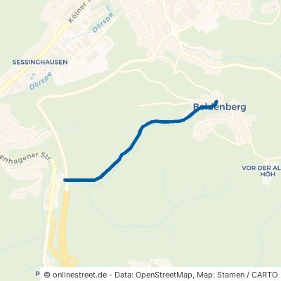 Derschlager Straße Bergneustadt Baldenberg 