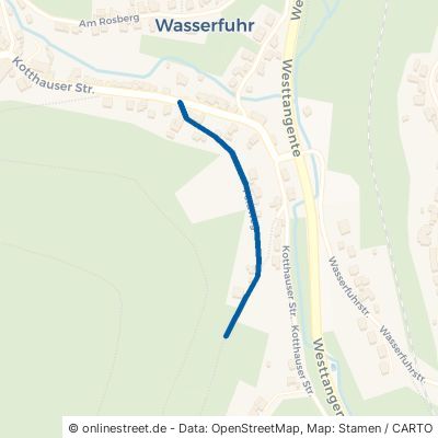 Feldweg Gummersbach Wasserfuhr 