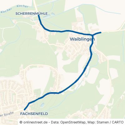 Waiblinger Straße Aalen Fachsenfeld 