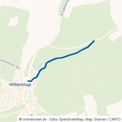 Waldmühlenweg Dörentrup Hillentrup 