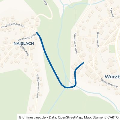 Naislacher Straße Oberreichenbach Würzbach 