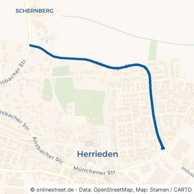 Nürnberger Straße Herrieden Schernberg 