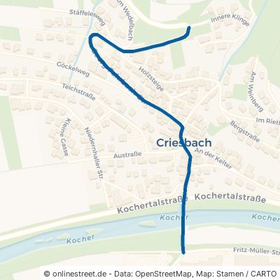 Georg-Fahrbach-Straße Ingelfingen Criesbach 