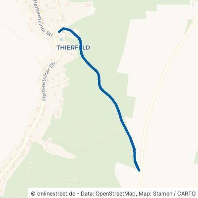 Kleine Straße Hartenstein Thierfeld 