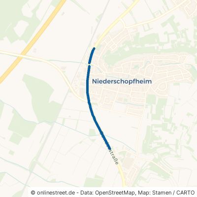 Bundesstraße Hohberg Niederschopfheim 