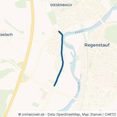Regendorfer Straße Regenstauf Diesenbach 