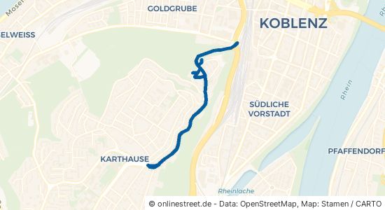 Simmerner Straße Koblenz Karthause 