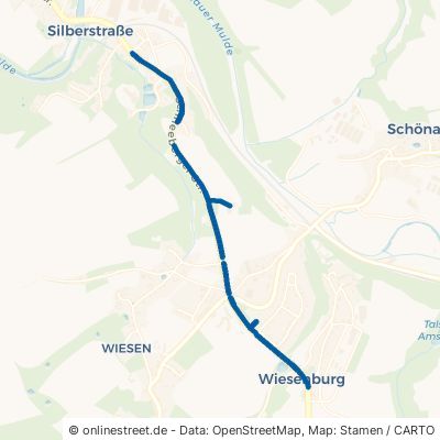 Schneeberger Straße Wildenfels Wiesenburg 