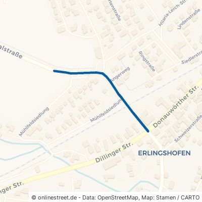 Bissinger Straße Tapfheim Erlingshofen 